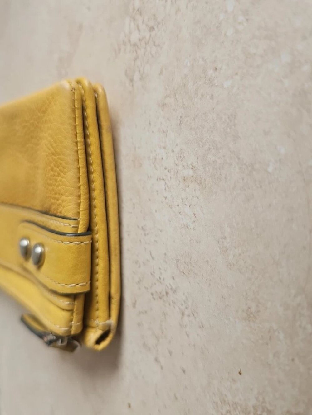 Fossil Yellow Leather Flap Wallet/Clutch - Picture 7 of 7